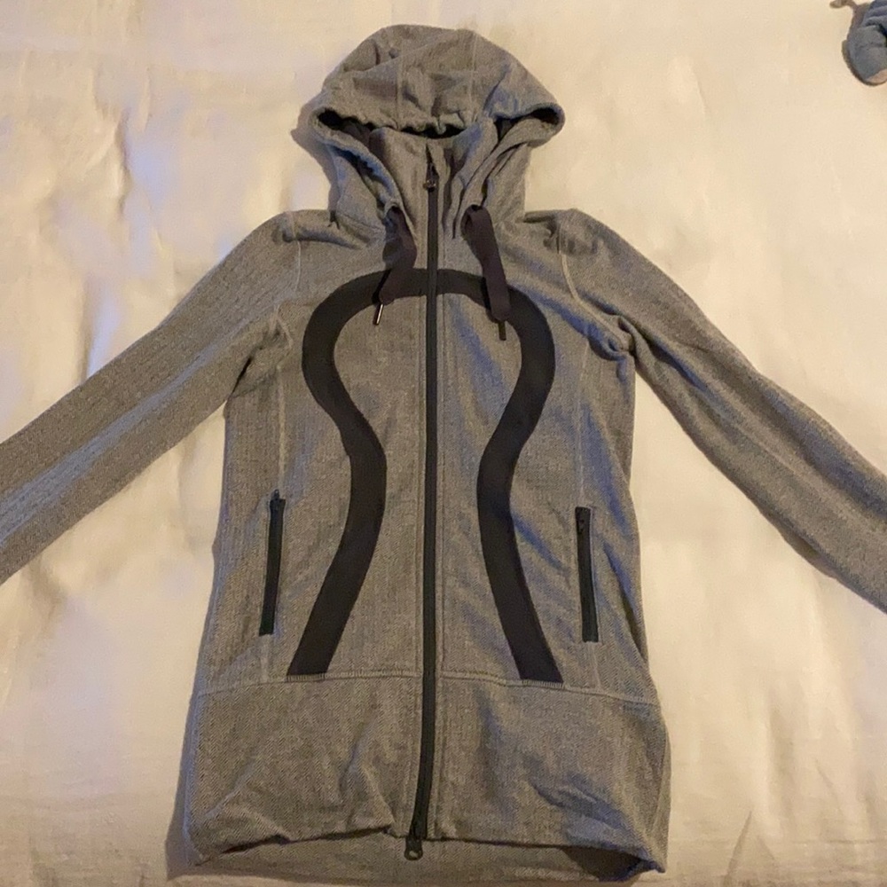Lululemon grey zip up hoodie jacket size 2